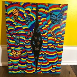 Trippy butterfly painting
